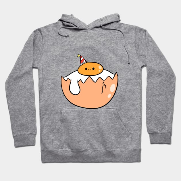 Egg Yolk with birthday hat Hoodie by Everwinter